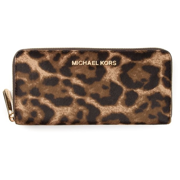 Michael Kors Handbags - Michael Kors Leopard Fault Hair Wallet